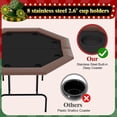thumbnail image 2 of EastVita 8 Player Poker Table Octagon Foldable Card Table with Locking Collapsible Legs 8 Cup Holders for Texas Holdem Blackjack Home Games, 2 of 8
