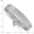thumbnail image 5 of 14K White Gold Diamond Cut Slip On 7 Bangles, 5 of 5