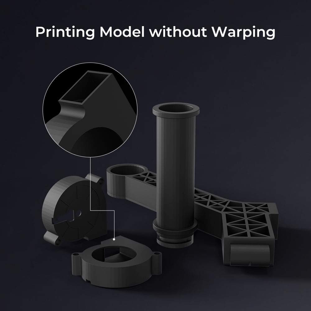 Creality Official 3D Printer Filament PLA Carbon Fiber Filament with Strong Hardness Easier to Shape Compatible with All Fused Deposition Modeling 3D Printers, 1kg Spool for Home DIY Kids