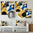 thumbnail image 4 of Designart "Abstract Pattern with Blue and Golden Textures XIII" Minimalism Metal Art Living Room, 4 of 5