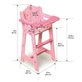 thumbnail image 6 of Badger Basket Blossoms and Butterflies Doll High Chair Feeding Seat for 18 inch Dolls - Pink, 6 of 9