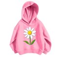 thumbnail image 2 of Cute Hoodies for Toddlers Girls Daisy Flower Print Pullover Sweatshirts Cool Casual Fall Winter Play Top Size 1-10, 2 of 7