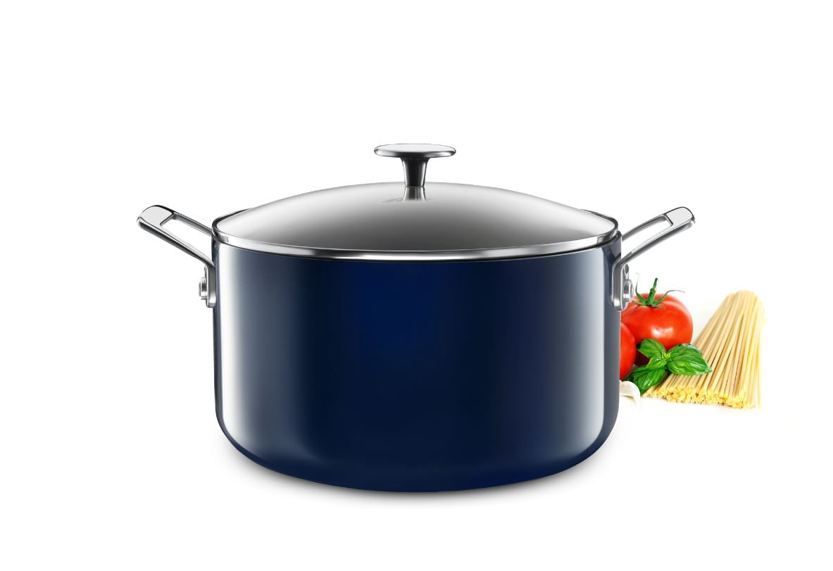 Granite Stone 5qt Gradient Non-stick Pot with Glass Lid, Blue