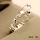 thumbnail image 4 of Anillo de circonita con forma de estrella pequeña y fresca, anillo ajustable con apertura de estrella de cinco puntas y diamante liso, 4 of 5