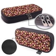 thumbnail image 4 of Picia Ice Cream Cake Pattern Large Capacity PU Leather Pencil Case Organizer Pen Marker Holder Double Zipper Storage Bag Big Pencil Pouch for College Office, 4 of 6