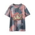 thumbnail image 5 of tklpehg Womens Tops Short Sleeve Leisure Mushroom Print Graphic Tee Shirt Summer Comfy Tunic Lightweight Crewneck Tops Loose Trendy Pink XL, 5 of 9