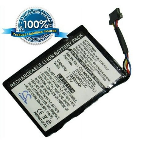 1250mAh Battery Mitac Mio C210, Mio C220, Mio C220s, Mio C230, Mio C250