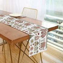 Yayeee Table Runner 90 inches Long Home Kitchen Dinning Party Decoration, Green Nordic Christmas House