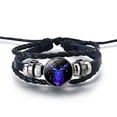 thumbnail image 1 of SEARCHI 12 Constellation Bracelets Leather Multilayer Alloy Adjustable Bracelets for BFF Couples, Hand Woven Braided Rope Bangle,Capricornus, 1 of 5