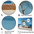 thumbnail image 3 of Designart "Greek Scenic Tree With Bench" Coastal Floater Framed Canvas Wall Art, 3 of 5