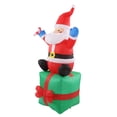 thumbnail image 4 of Christmas Inflatables Santa Christmas Inflatable Santa, Inflatable Santa Sitting On Gift Box Blow Up Yard Decorations Clearance with LED Lights for Xmas Holiday Party Indoor Garden, 4 of 7