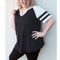 thumbnail image 4 of Vergoodr Plus-Size Tops for Women Summer V Neck T Shirts Color Block Raglan Tees, 4 of 4