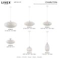 thumbnail image 2 of 49184-03 Livex Lighting Charlton - 1 Light Pendant in Contemporary Style - 15.88 Inches wide by 18.75 Inches high-White/Brushed Nickel Finish, 2 of 9