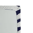 thumbnail image 2 of Ambesonne Ocean Fitted Sheet, Nautical Sea Life Cottage, Queen Size, Indigo White, 2 of 2