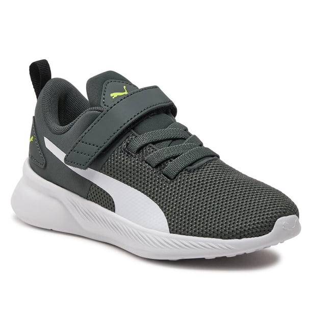 Tenis Puma Flyer Runner V PS para Niños 16.5 A 21. 192929-45 gris oscuro 21