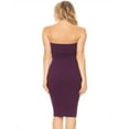 thumbnail image 4 of Women's Casual Solid Comfy Sexy Strapless Midi Bodycon Tube Dress, 4 of 4
