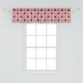 thumbnail image 2 of Ambesonne Avocado Window Valance, Halved Fruit and Heart Art, 54" X 12", Pastel Pink and Emerald, 2 of 3