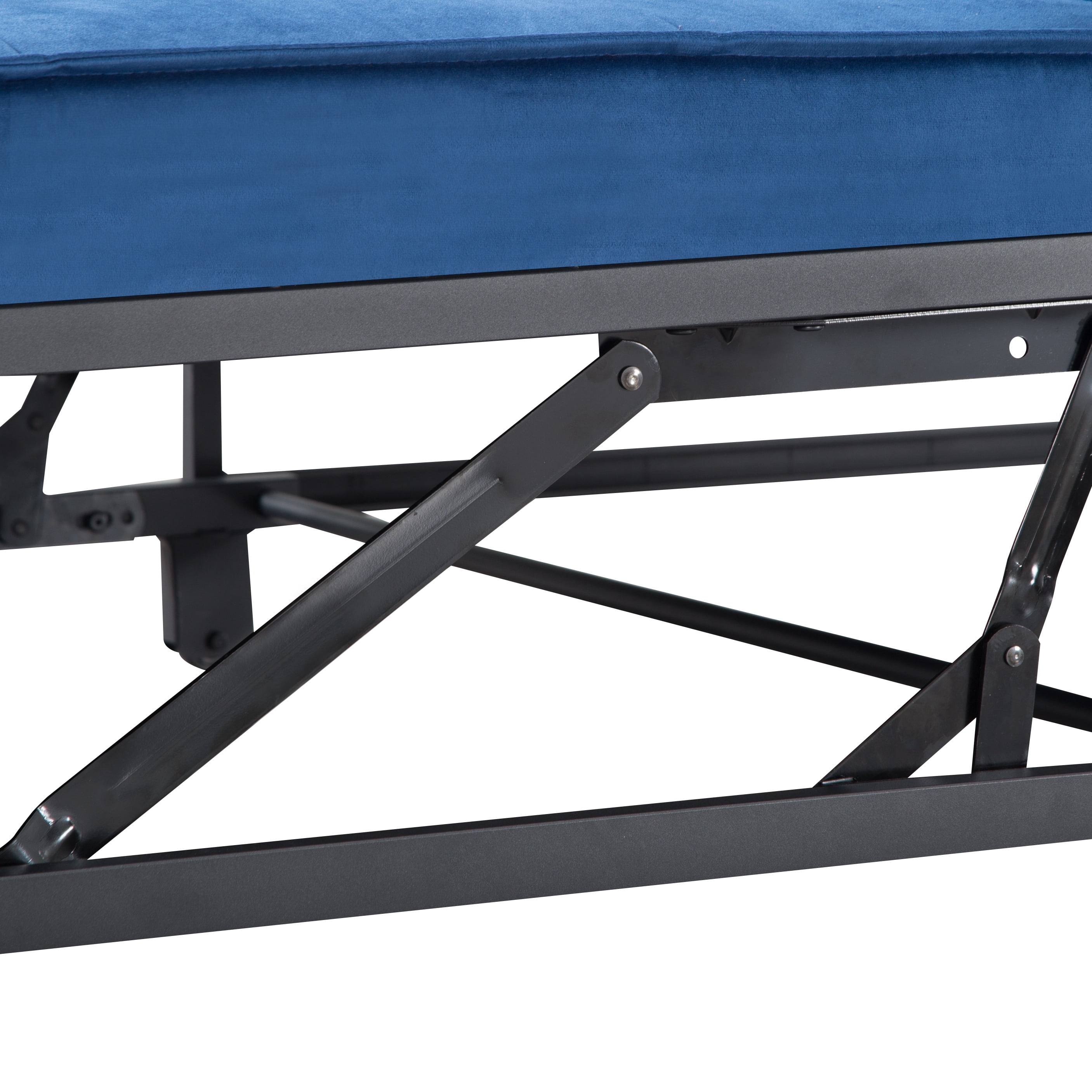 Gewnee 46"3 in 1 Convertible Sofa Bed,Pull-out Sleeper with 5 Reclining Positions for Living Room,Apartment,Velvet Navy Blue