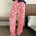 thumbnail image 6 of Womens Plush Pajama Pants Soft Fuzzy Pajama Bottoms for Women Star Print Cozy Pj Fleece Lounge Pants Sleepwear, 6 of 6