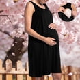 thumbnail image 2 of Nursing Dresses for Women Padded Lace V Neck Short Sleeve Nightgown Delivery and Labor Gown for Hospital Short Sleeve Maternity Breastfeeding Dress 2026 Summer Vacation Outfits, 2 of 7