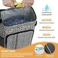 thumbnail image 2 of Travel Cooler Bag - Black Leopard Print Camping Beer Cooler Backpack with Bottle Opener- Waterproof Insulated Picnic Backpacks - Cooler Bag for Beach, 2 of 6