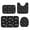 Butterfly and Moon Gothic Pattern, variant on Sun and Crystal Ball Gothic Pattern Bathroom Rug Set 4 Piece,Includes Contour,Lid Cover,Bath Mat,Non-Slip Extra Soft Absorbent Washable