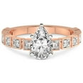 thumbnail image 3 of 2 Carat IGI Certified Pear Shape Lab Grown Diamond Engagement Ring | 14K Rose Gold | Cheryl Side Stone Lab Diamond Ring | FG-VS1-VS2 Quality Friendly Diamonds, 3 of 5