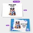 thumbnail image 2 of Happy Father's Day Best Australian Shepherd Cool Dad Ever 7x5in Folded Greeting Card Aussie Dog Lover Gifts Single Note Card with Envelope - 12007, 2 of 5