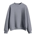 thumbnail image 1 of WEAIXIMIUNG Sweat-Shirt Surdimensionné pour Femmes Plus 3TG Femmes Col Rond Couleur Unie Col Roulé Manches Longues Plus Velours Caractéristiques de Sweat-Shirt, 1 of 3