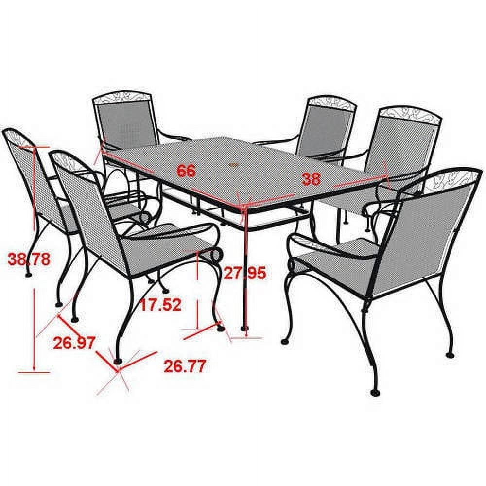 Castagnier 7 piece 2024 extendable dining set