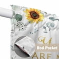 thumbnail image 4 of Swag Valance Curtains for Windows, Sunflower Light Filtering Kitchen Curtains with Rod Pocket, Summer Botanical Green Eucalyptus Leaves Window Treatment Valances for Living Room, 28x36 - 2 PCS, 4 of 9