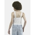 thumbnail image 3 of No Boundaries Flyaway Tie-Front Top with Scallop Lace Trim, Women's, 3 of 5