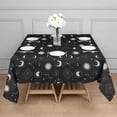 thumbnail image 3 of Black Gothic Sun Moon Star Pattern Square Tablecloth,Waterproof Square Table Cover,Wipeable Spillproof Washable Table Cover for Home Kitchen Party Decor 60"x60"(152x152cm), 3 of 6