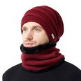 thumbnail image 3 of Winter Set for Couples Matching Beanie and Scarf Weekend Outings Ski Resorts Hat Scarf, 3 of 4