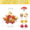 thumbnail image 3 of 1PC Fall Candle Ring Wreath with Maple Leaves and Berries, Decorative Ring for Pillar Candles, Farmhouse Table Centerpiece for Thanksgiving & Autumn Harvest Decor, 3 of 9