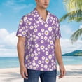 thumbnail image 5 of Xecao Daisies Flowers print Hawaiian shirt - a stylish short-sleeve button-down for men, perfect for casual beach and tropical outings., 5 of 9