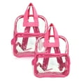 thumbnail image 2 of DALIX Clear Backpack for School Transparent Bags Bulk in Hot Pink (2-Pack), 2 of 6