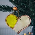 thumbnail image 1 of 5PCS Vintage Baseball Heart Tree Hanging Pendant DIY Handmade Jewelry Hole Beads Valentine's Day Pendant, 1 of 5
