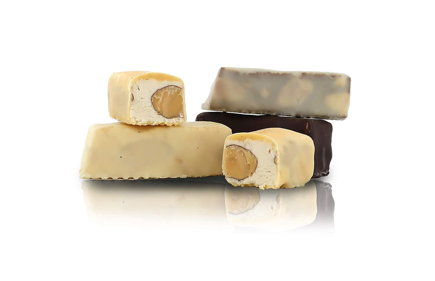 Dolgam Sweet Nougats with Almonds ''Siciliani'', Coated, in Tin Gift Box, Random Colors/Pattern, Assorted Flavors, (360gm) 12.6oz
