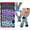 thumbnail image 4 of ToBeInStyle Women's Pack of 6 Fashion Printed Crew Sock - Cheetah, 4 of 8