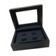 thumbnail image 1 of Vitrina para Anillos, Almacenamiento de Anillos de Madera, Forro de Cuero Sintético, Ventana Transparente, Resistente a Los Arañazos, Joyero Funcional 4 hoyos, 1 of 9