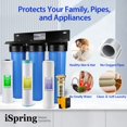 thumbnail image 4 of iSpring Système de Filtration d'Eau pour Toute la Maison avec Rinçage Automatique, Essorage vers le Bas, Filtre à Sédiments, Polyphosphate Anti-Tartre, GAC+KDF et Filtre à Blocs de Carbone, Détartrant et Filtre, WGB32B-KDS+WSP50ARB, 4 of 6