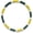 Halo |Dark Green/White/Yellow Chain 16 inches, variant on Men's baseball necklace, 10mm rhinestone beaded choker, 16/18/20 inches, strong elastic sparkling ice chain, cool baseball accessory, a gift for team members and fans.