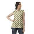 thumbnail image 2 of Moomaya Printed Mandarin Collar Tunic Sleeveless Casual Tank Top Summer Wear, 2 of 6
