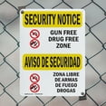 thumbnail image 5 of (2 Pack) Gun Free Drug Free Zone Bilingual OSHA Security Notice Sign 12 Inch X 18 Inch Indoor / Outdoor Rust-Free Aluminum Metal Signs for Workplace, Workshop, and Construction Site,, 5 of 8
