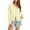 Yellow, variant on KICILVS Womens Zip Up Hoodie Striped Sweater Coat Knit Hooded Double Zipper Jacket Trendy Fall Winter Outerwear