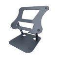 thumbnail image 1 of Soporte para portátil de aluminio gris, plegable, con disipación de calor y ajustable para portátiles de 10 a 15,6 pulgadas, 1 of 5
