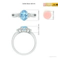 thumbnail image 4 of Angara Natural 1 Ct. Aquamarine with Diamond Solitaire Ring in 14K White Gold for Women (Ring Size: 11.5), 4 of 9