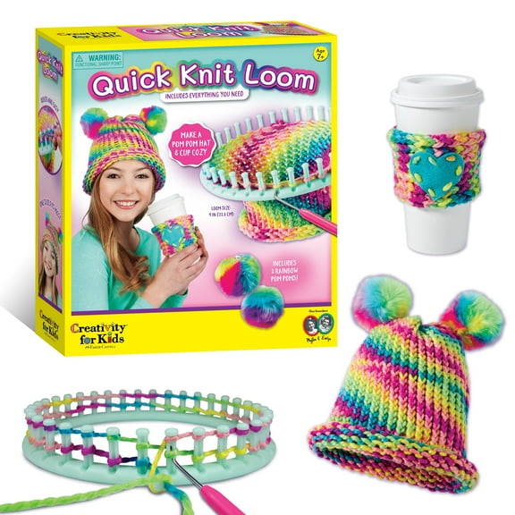 Creativity for Kids Quick Knit Loom Kit | Create a Colorful Hat or Cozy | DIY Craft (Ages 7 )