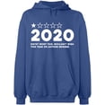 thumbnail image 2 of OXI Hoodie Sweatshirt - 2020 Bad Rating, Basic Casual Hoodie for Men's and Women Fleece Hoodie Long Sleeve - Indigo Blue 3X-Large, 2 of 3